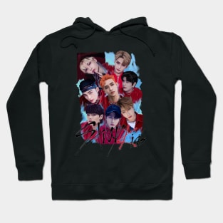 Stray kids Fanart NOEASY- kpop illustration Hoodie